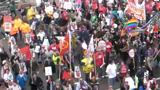 may day protest in downtown Chicago